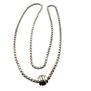 Joseph Esposito Box Link Chain Magnetic Clasp 22 Inch Necklace 41 Gram